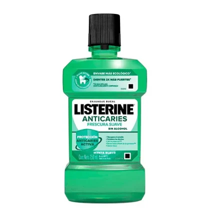 Listerine Zero Anticaries Menta Enjuague Bucal X 250 Ml