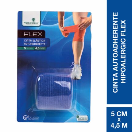 Hipoalergic Flex Cinta Elástica Autoadherente 5 cm x 4,5 m Azul (1 unidad)