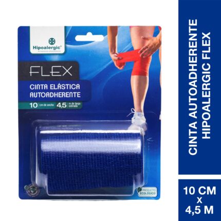 Hipoalergic Flex Cinta Elástica Autoadherente 10 cm x 4,5 m Azul (1 unidad)