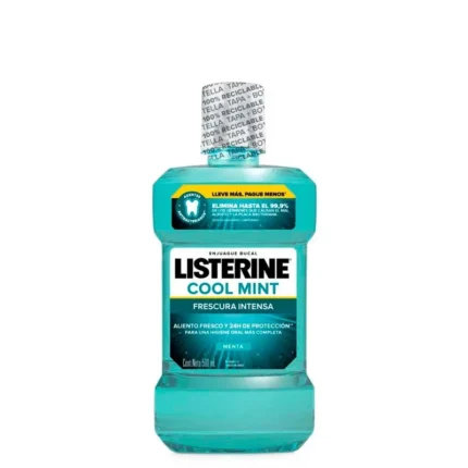 Listerine Enjuague Bucal Cool Mint Frescura Intensa 500 Ml