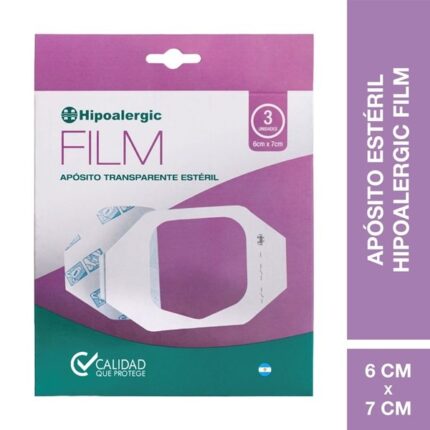 Hipoalergic Film Apósito Transparente Estéril 6 cm x 7 cm (caja x 100 unidades)